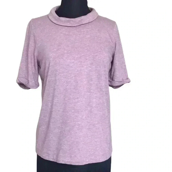 Pure Jill By J. Jill Heather Purple Mock Turtleneck Top Size M - Picture 1 of 6